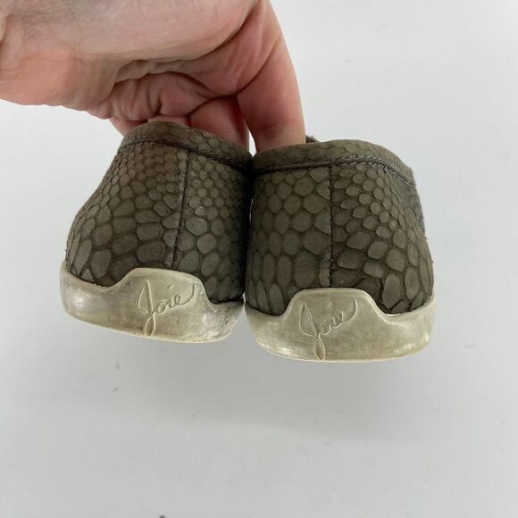 Joie Gray Snake Kidmore Flat Slip On Casual Shoe Sneaker Womens 38.5 - Picture 3 of 6